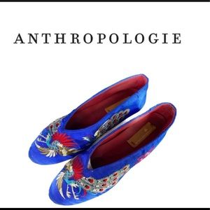 Anthropologie Lliani X Ballet Satin Slipper Shoes
